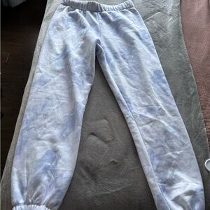 Women's Purple and White Tie-Dye Jogger Pants